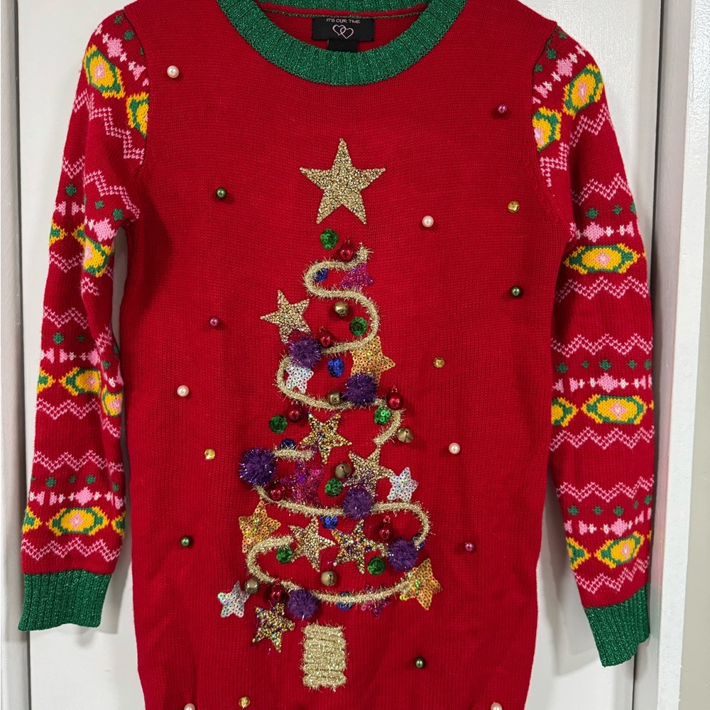 Kohl's Red and Green Holiday Sweater (runs small)